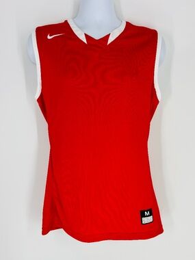 New Men's Nike Practice Basketball Jersey Red/White Size: M - Game Ready!